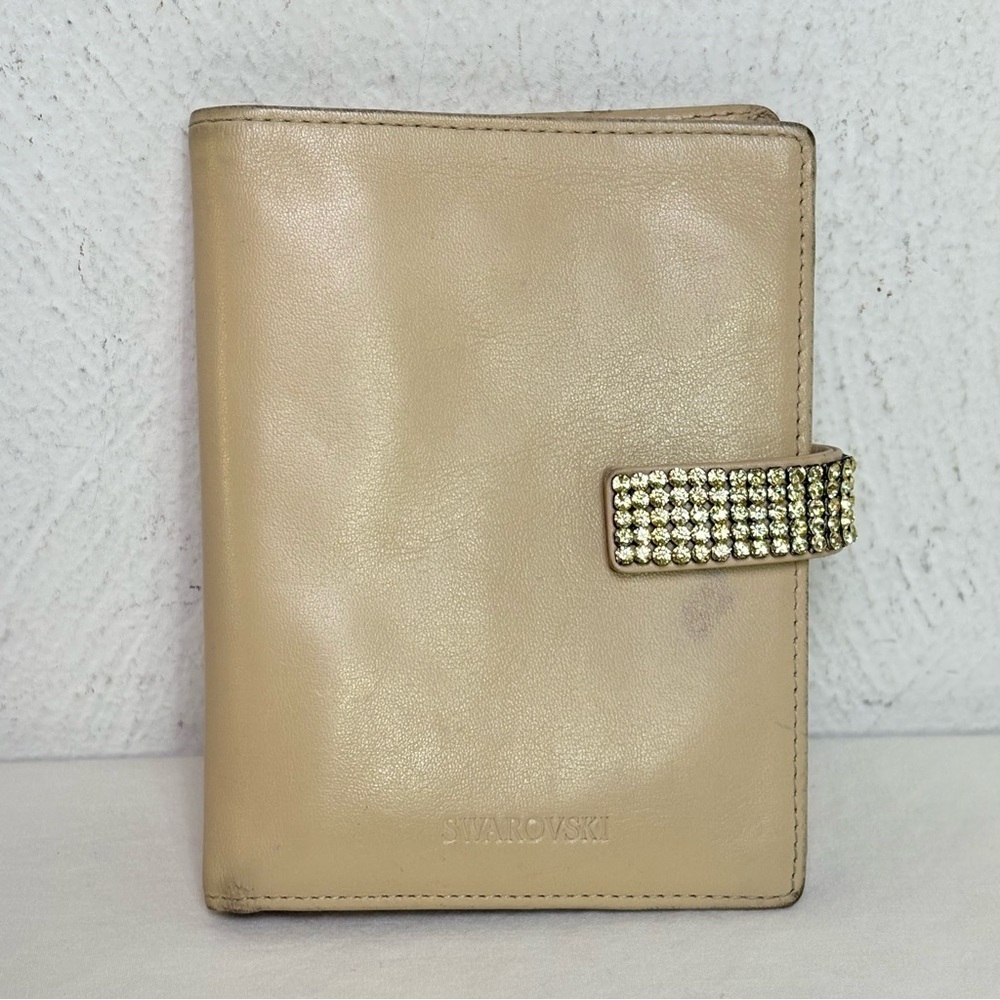 SWAROVSKI Rhinestone Leather Wallet *minor flaws*